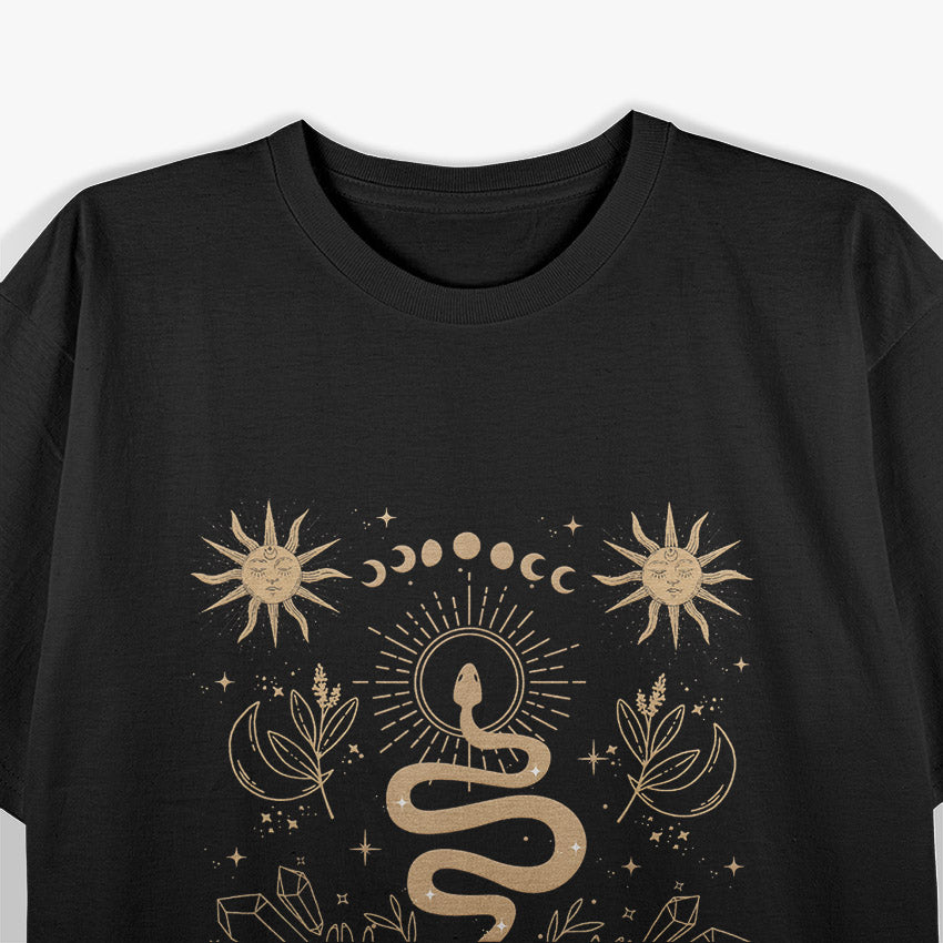 Dark Academia Tarot Card Snake Mystical Gothic T-Shirt