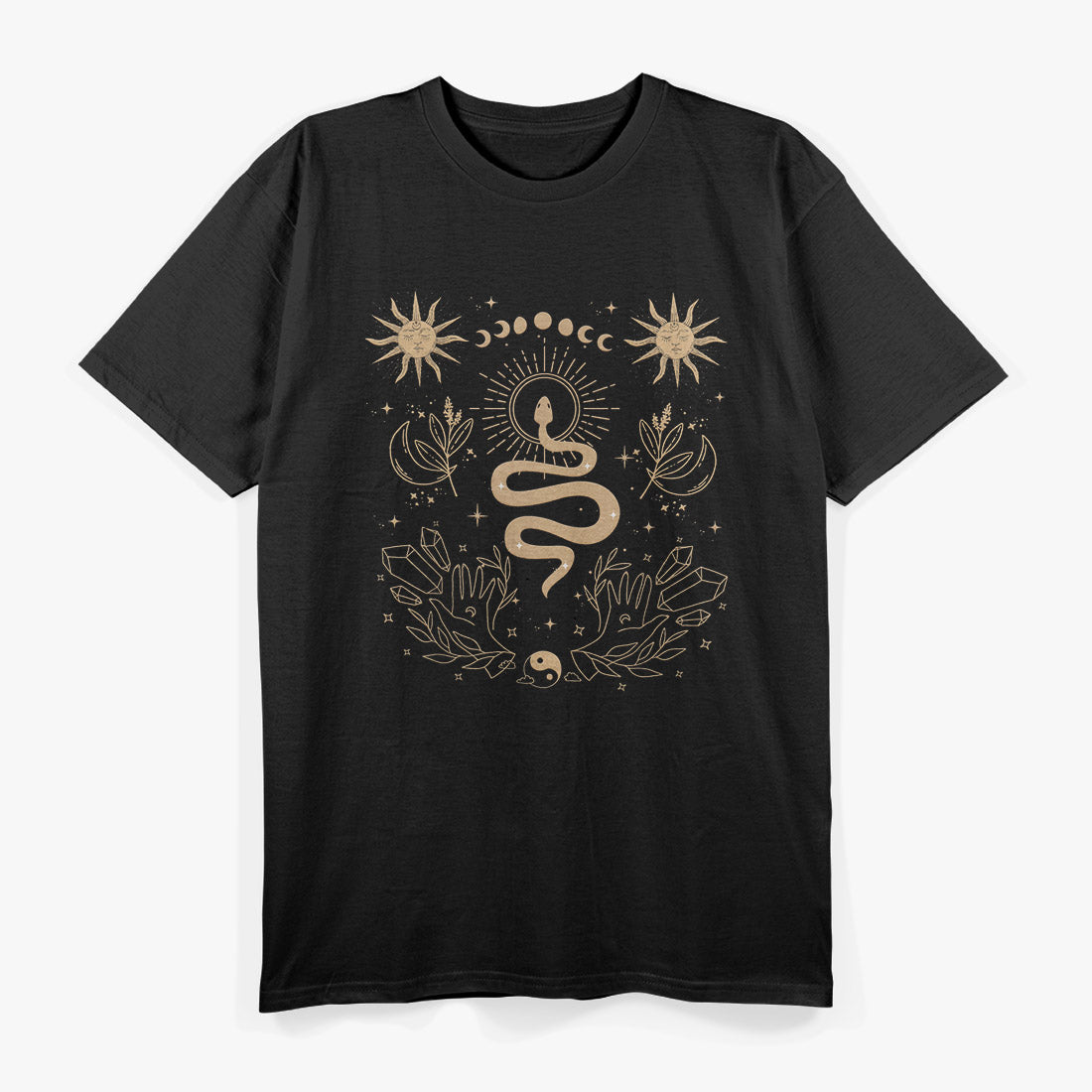 Dark Academia Tarot Card Snake Mystical Gothic T-Shirt