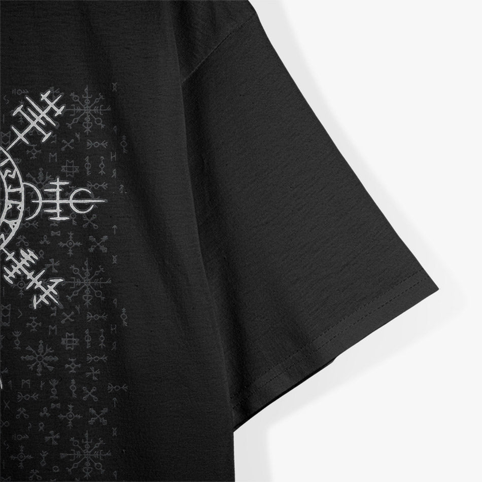 Classic Viking Symbol – Vegvisir Graphic T-Shirt