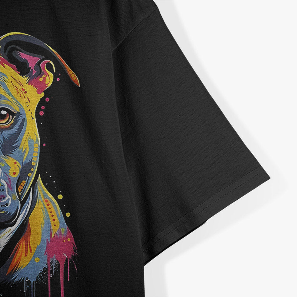 Vibrant Amstaff Lovers – Unique Dog Face Graphic T-Shirt