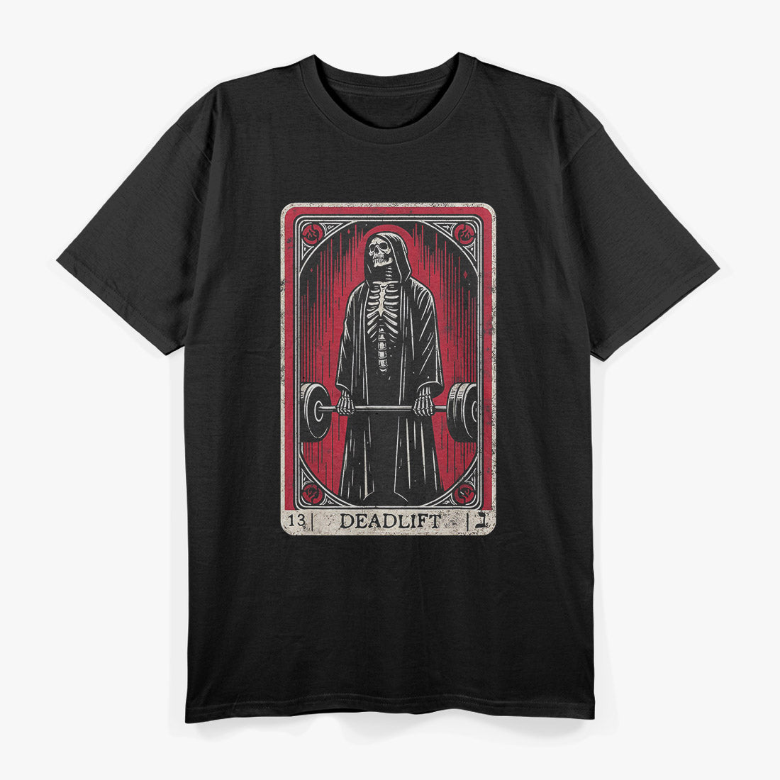 Deadlift Skeleton Funny Gym Workout Halloween Graphic T-Shirt