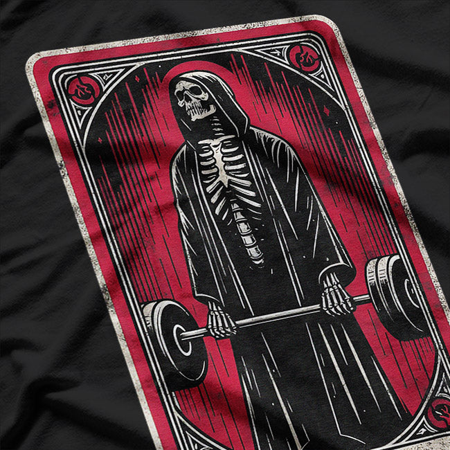 Deadlift Skeleton Funny Gym Workout Halloween Graphic T-Shirt