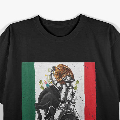 Distressed Mexican Flag Cowboy Western Pride Graphic T-Shirt