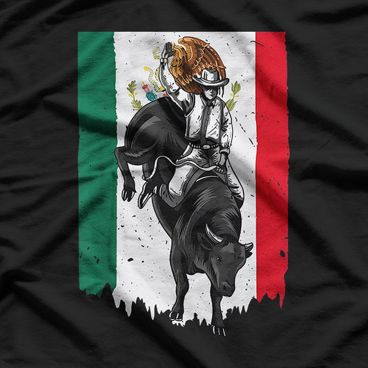 Distressed Mexican Flag Cowboy Western Pride Graphic T-Shirt