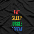 Juggling Lifestyle – Eat Sleep Juggle Repeat Graphic T-Shirt