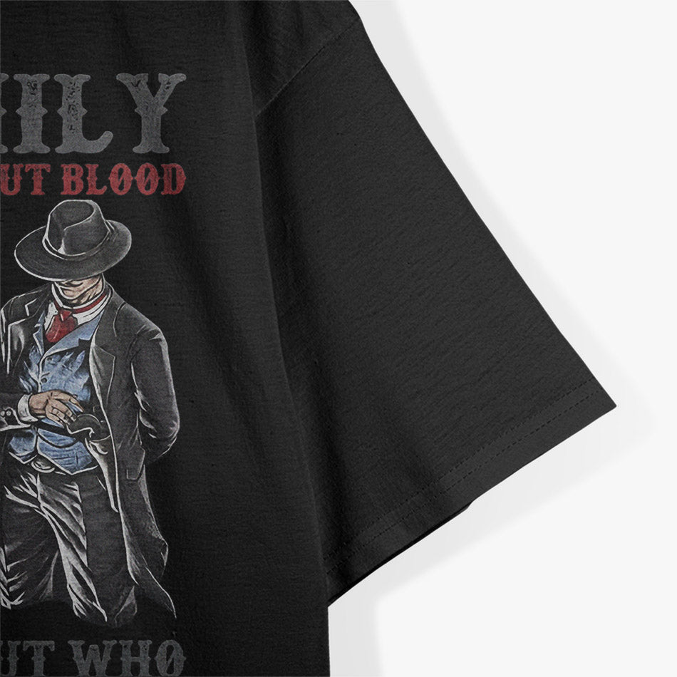 Family Over Blood – Heartfelt Quote Graphic T-Shirt