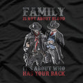 Family Over Blood – Heartfelt Quote Graphic T-Shirt