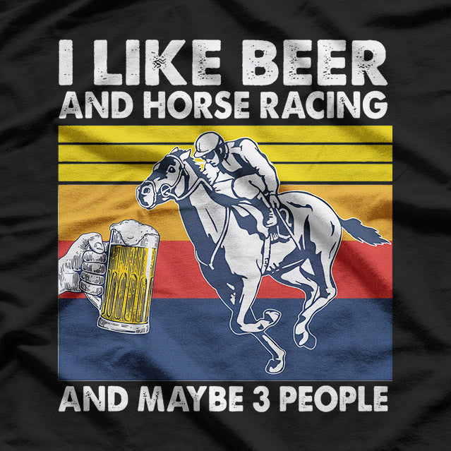 Maybe I Like Beer – Funny Vintage Retro Drinking Graphic T-Shirt