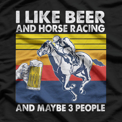 Maybe I Like Beer – Funny Vintage Retro Drinking Graphic T-Shirt
