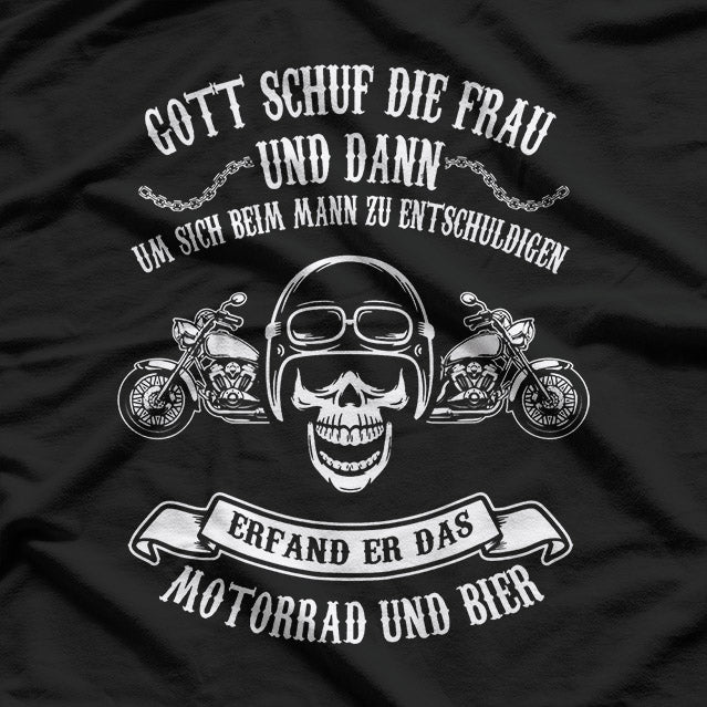 God Shamed the Woman Then Invented the Motorcycle Funny T-shirt