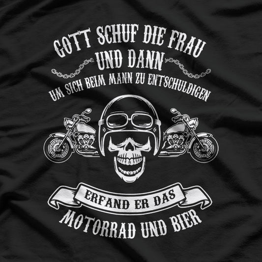 God Shamed the Woman Then Invented the Motorcycle Funny T-shirt