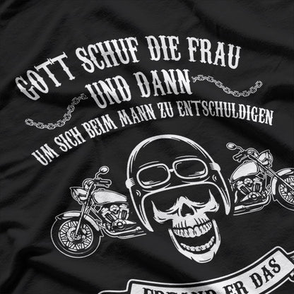 God Shamed the Woman Then Invented the Motorcycle Funny T-shirt