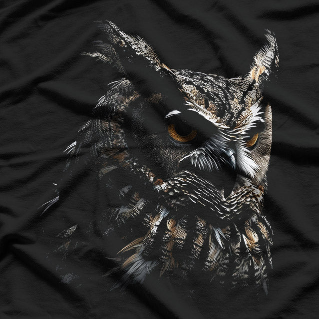 Owl Portrait – Wise Night Bird Nature Artwork Love T-Shirt