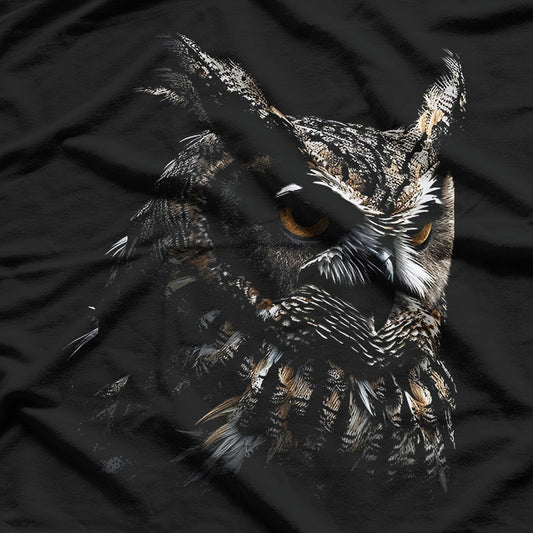 Owl Portrait – Wise Night Bird Nature Artwork Love T-Shirt