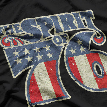 Spirit of ‘76 Independence – Vintage 1776 American Flag T-Shirt