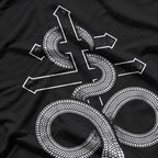 Satanics Snake Leviathan Cross Occult Symbol T-Shirt