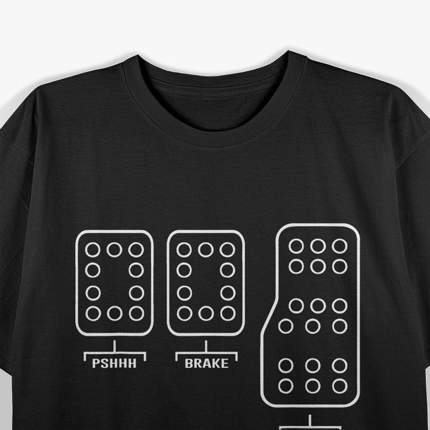 Save Manual Pedal Shift Diagram Car Racing T-Shirt
