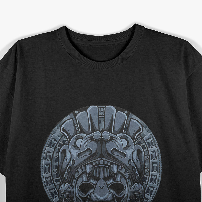Skull Warrior Aztec, Aztec Inca Maya Culture Art T-Shirt
