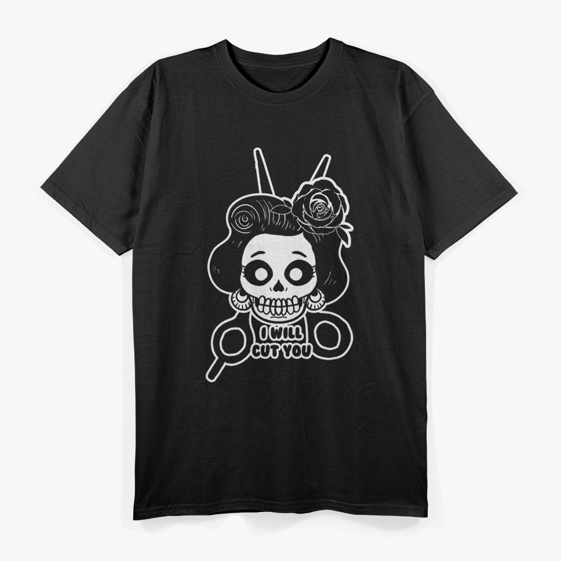 Funny Skull Calavera Day of the Dead Style Graphic T-Shirt