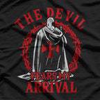 Templar Knight Crusader – Armor Costume Style with Bold Warrior Quote T-Shirt