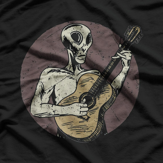 Alien Playing Guitar: Intergalactic Rock Star T-Shirt