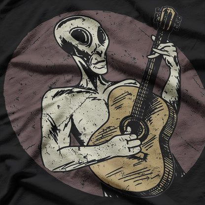 Alien Playing Guitar: Intergalactic Rock Star T-Shirt