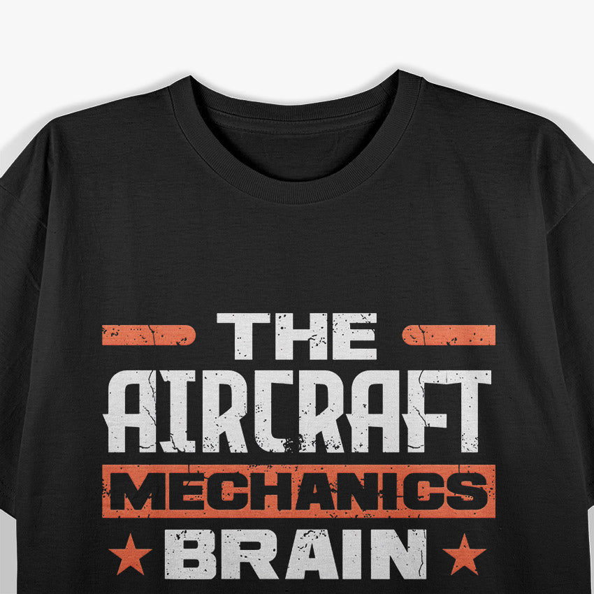 Aircraft Mechanic Brainpower Funny Aviation T-Shirt