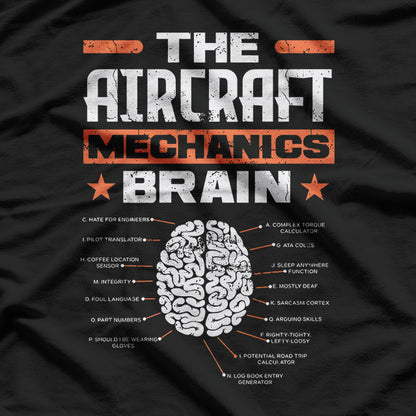 Aircraft Mechanic Brainpower Funny Aviation T-Shirt