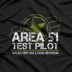 Area 51 Test Pilot: Top-Secret Flight Operations T-Shirt