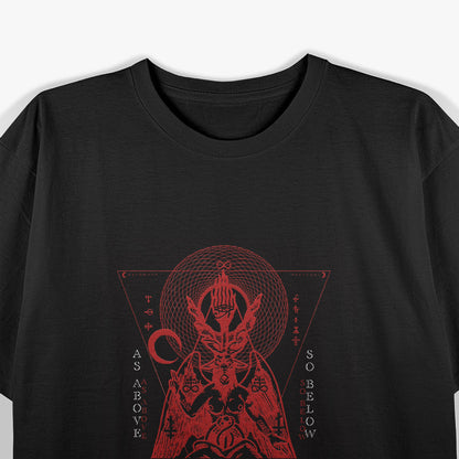 As Above So Below Baphomet Occult Symbol Dark Aesthetic T-Shirt