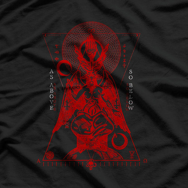 As Above So Below Baphomet Occult Symbol Dark Aesthetic T-Shirt