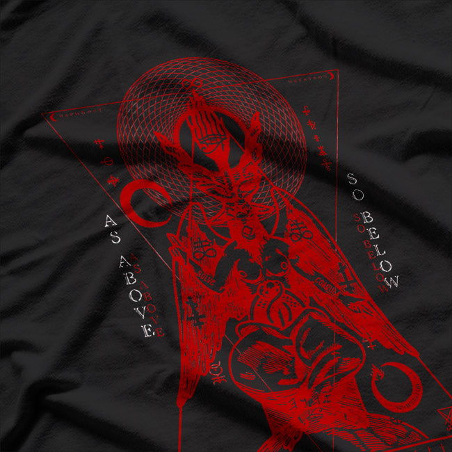 As Above So Below Baphomet Occult Symbol Dark Aesthetic T-Shirt