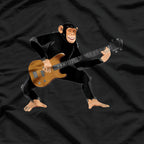 Chimp Playing Electric Bass - Funny Monkey Vibes T-Shirt