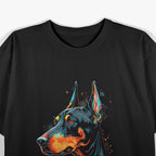 Colorful Doberman Pinscher – Vibrant Dog Lover Graphic T-Shirt