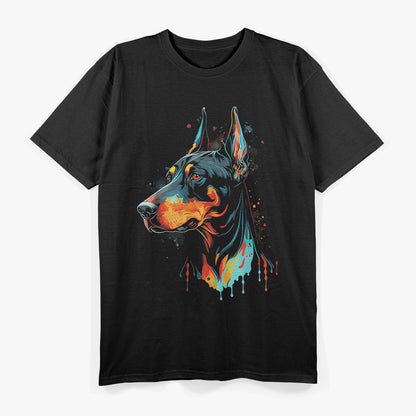 Colorful Doberman Pinscher – Vibrant Dog Lover Graphic T-Shirt