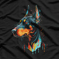 Colorful Doberman Pinscher – Vibrant Dog Lover Graphic T-Shirt