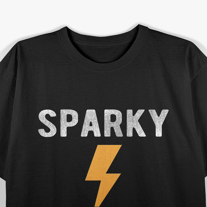 Electrician Gift Funny Sparky Nickname Lightning Bolt T-Shirt