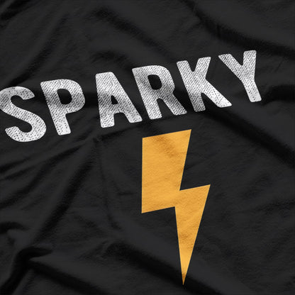 Electrician Gift Funny Sparky Nickname Lightning Bolt T-Shirt