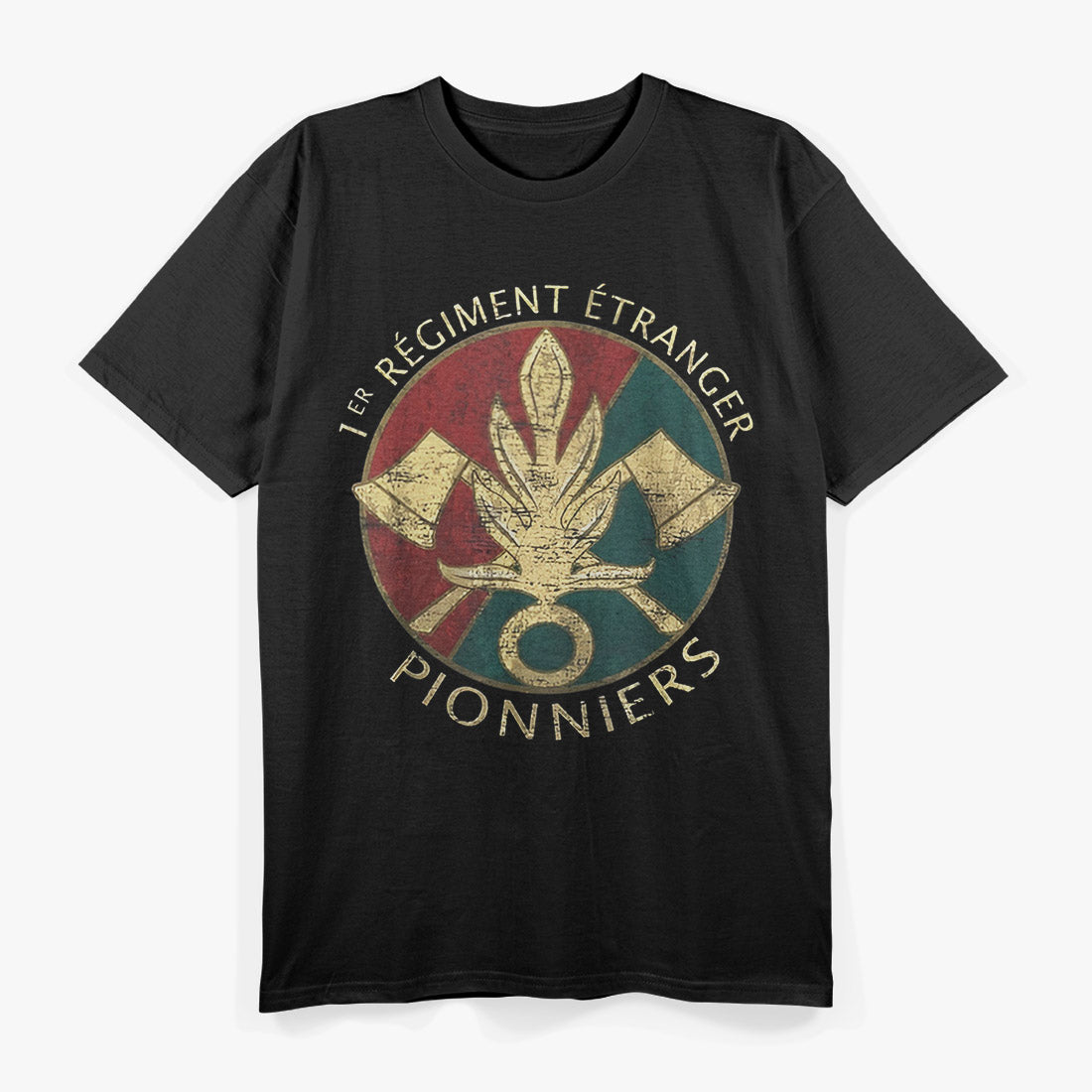 French Foreign Legion Pioneer Military Style Vintage Graphic T-Shirt