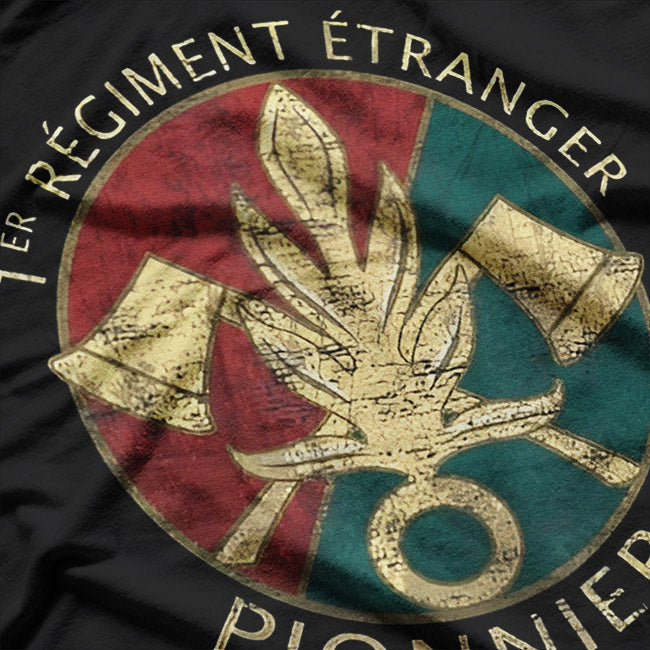 French Foreign Legion Pioneer Military Style Vintage Graphic T-Shirt