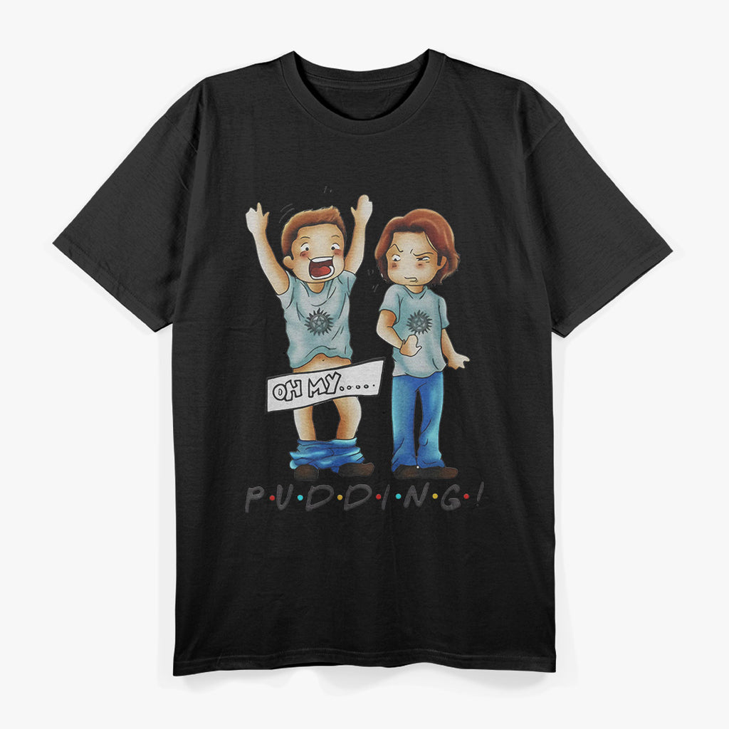 Supernatural Fan – Funny Pudding Dean Graphic Round Neck T-Shirt