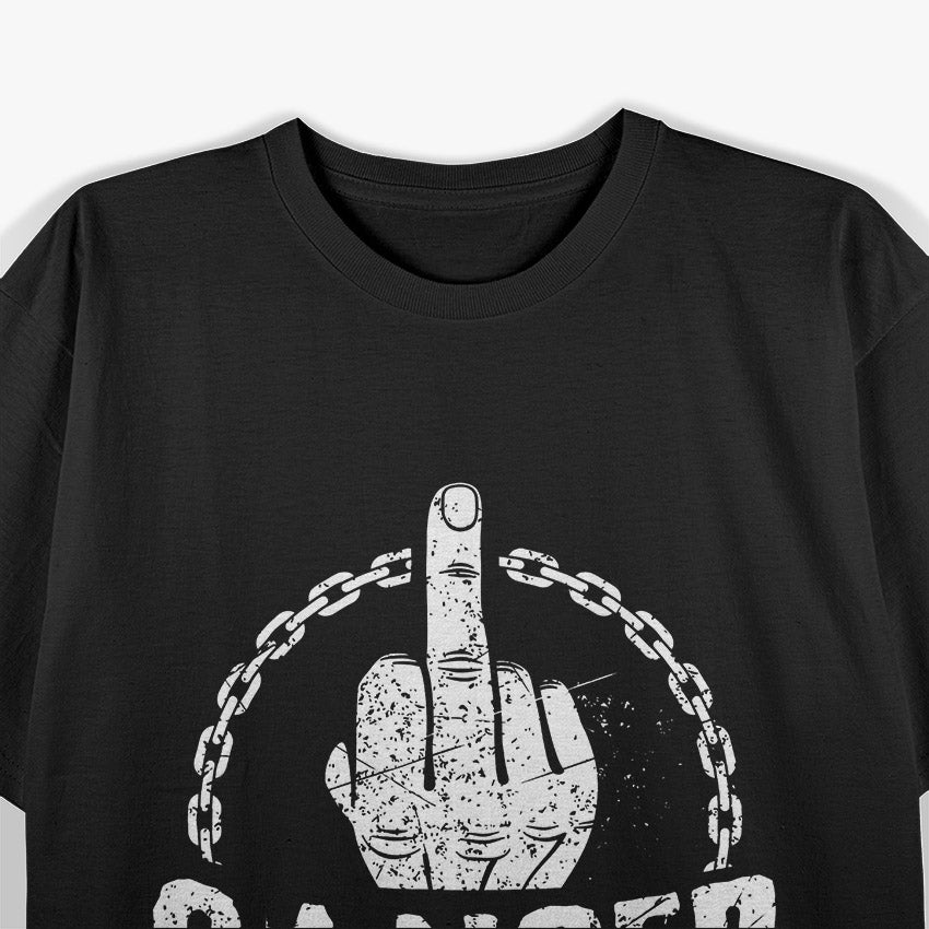 Middle Finger to Cancer Awareness Bold Statement T-Shirt
