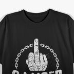 Middle Finger to Cancer Awareness Bold Statement T-Shirt