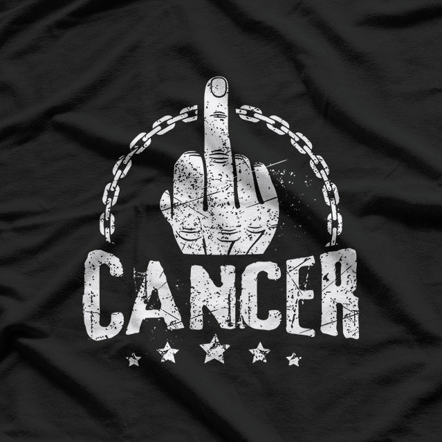 Middle Finger to Cancer Awareness Bold Statement T-Shirt