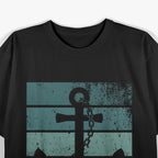 Papitän Papa Lustiges Retro Vatertag Geschenk T-Shirt
