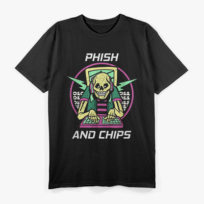 Phish and Chips Funny Hacker T-Shirt