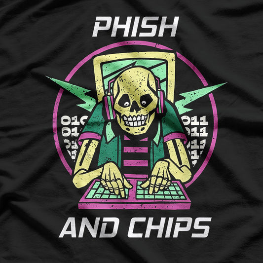 Phish and Chips Funny Hacker T-Shirt
