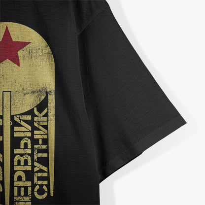 Soviet USSR Space Program Retro Distressed CCCP Graphic T-Shirt