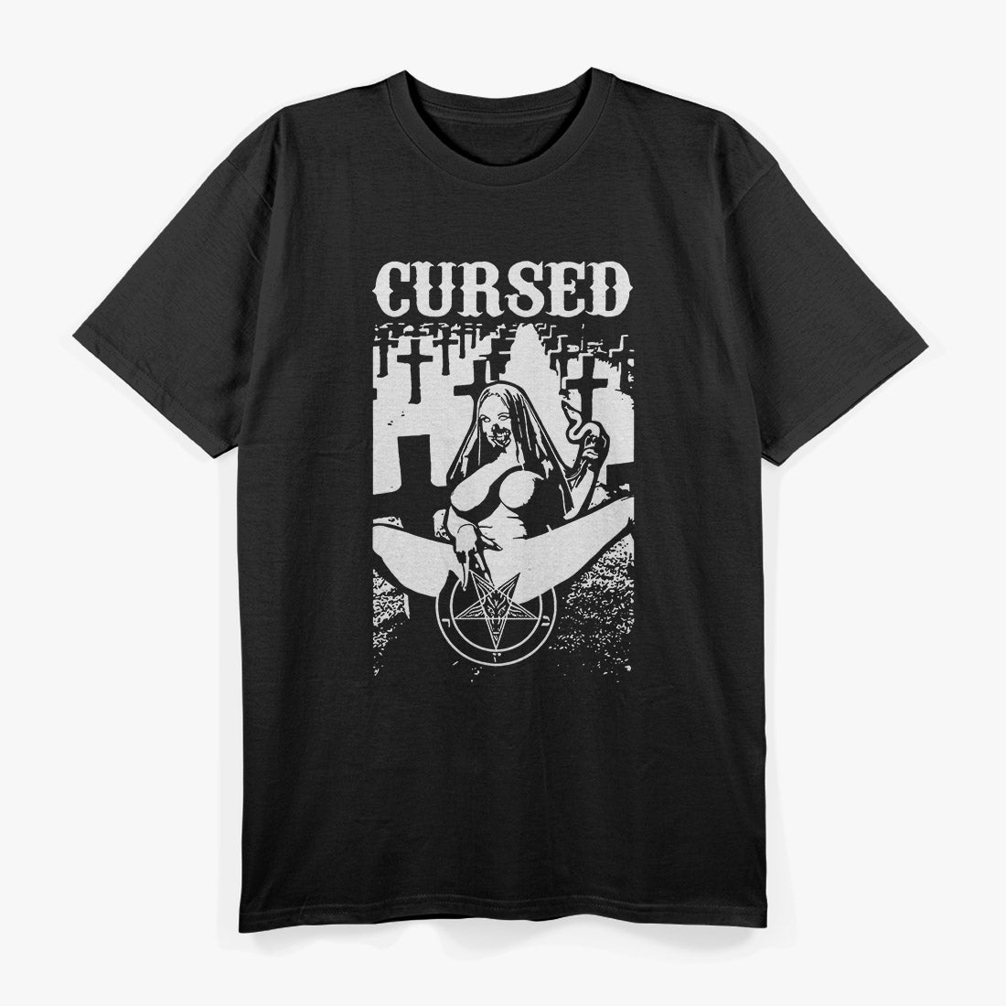 Unholy Nun Sexy Cursed In Cemetery T-Shirt