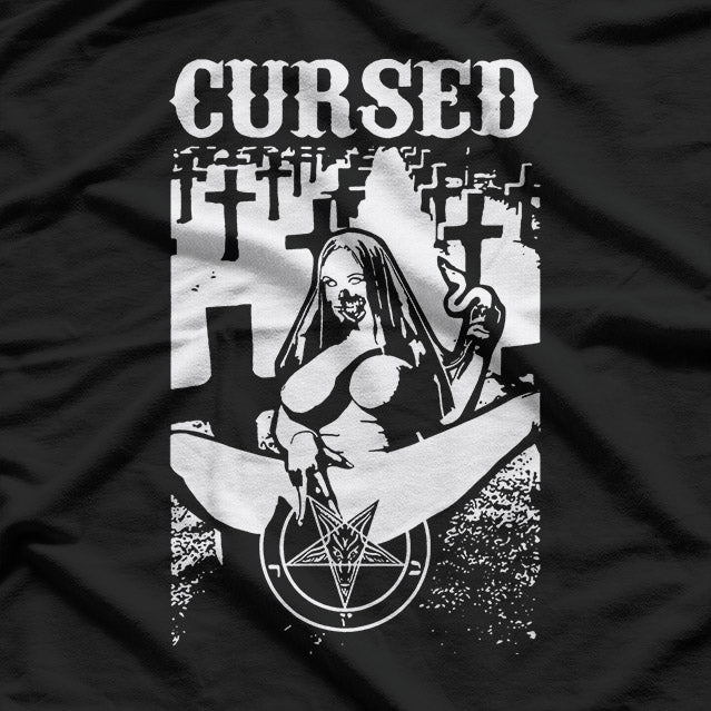 Unholy Nun Sexy Cursed In Cemetery T-Shirt